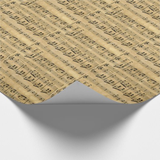 Muziekscore - oud ontwerp van papier (Hoek)