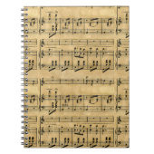 Muziekscore - oud ontwerp van papier notitieboek (Voorkant)