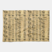 Muziekscore - oud ontwerp van papier theedoek (Horizontaal)