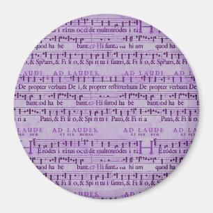 Muziekscore oud Paars papierontwerp Magneet