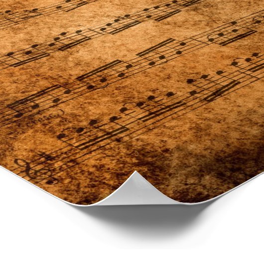 Muziekscore - poster (Hoek)