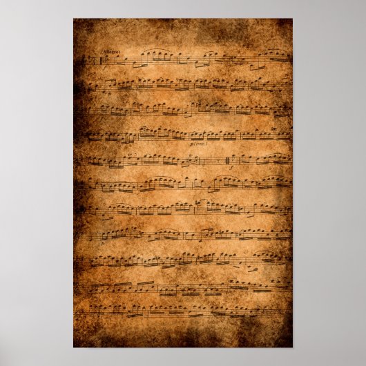 Muziekscore - poster (Voorkant)