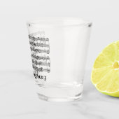 Muziekscore Shot Glass Glas (Rechts)