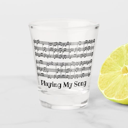 Muziekscore Shot Glass Glas (Voorkant)