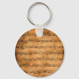 Muziekscore sleutelhanger
