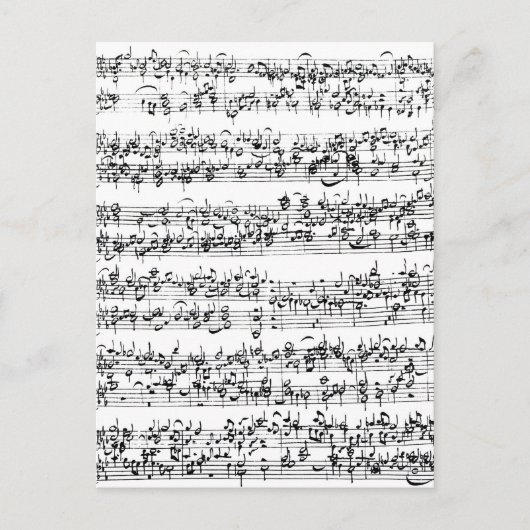 Muziekscore van Johann Sebastian Bach Briefkaart (Voorkant)
