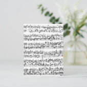 Muziekscore van Johann Sebastian Bach Briefkaart (Staand voorkant)