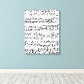 Muziekscore van Johann Sebastian Bach Canvas Afdruk (Insitu (Houten vloer))