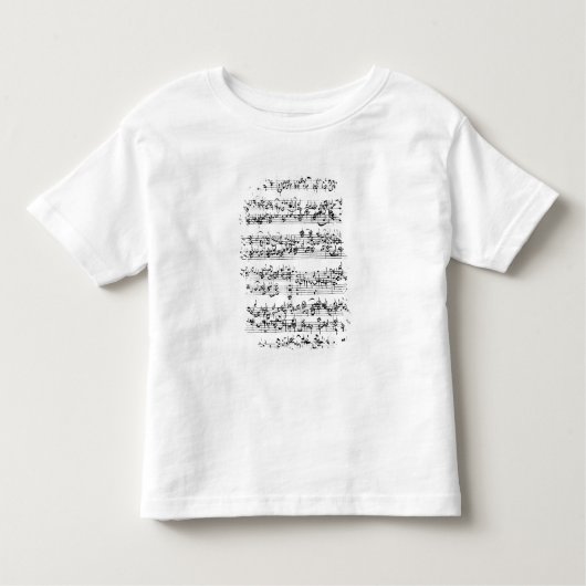 Muziekscore van Johann Sebastian Bach Kinder Shirts (Voorkant)