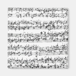 Muziekscore van Johann Sebastian Bach Magneet