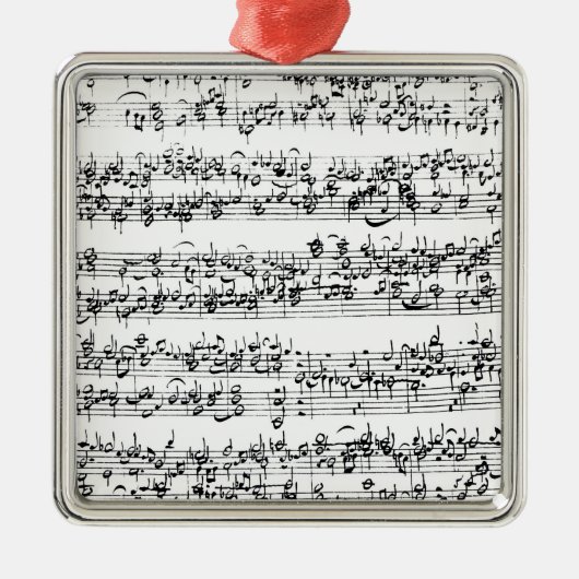 Muziekscore van Johann Sebastian Bach Metalen Ornament (Voorkant)