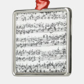 Muziekscore van Johann Sebastian Bach Metalen Ornament (Links)