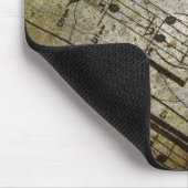 Muziekscore voor oude vellen, grijze muzieknoten muismat (Hoek)