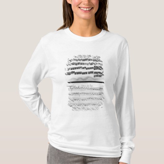 Muziekscore voor Telemann Suite voor twee T-shirt (Voorkant)