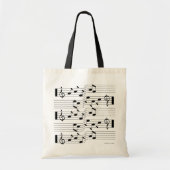 Muziekscores Opmerking Blad Bag White 2 Tote Bag (Voorkant)