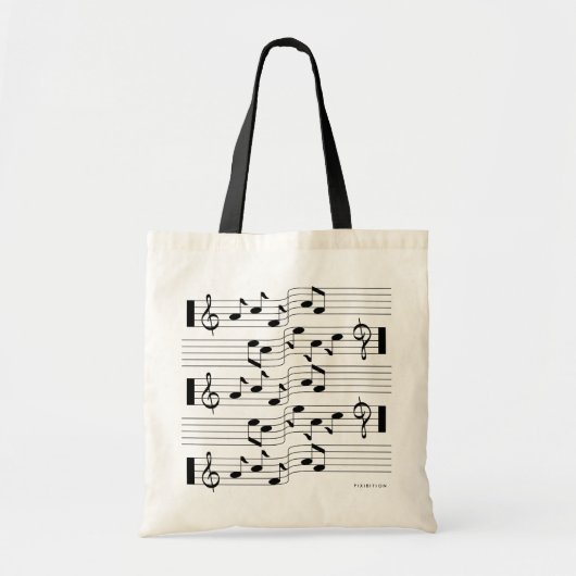 Muziekscores Opmerking Blad Bag White 2 Tote Bag (Voorkant)