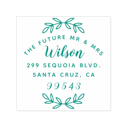 Muziekscript De toekomst Mr & Mrs Retouradres Zelfinktende Stempel (Design)