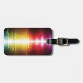 Muziekspectrum Soundwave Vibrant Audio Visualizer Bagagelabel (Voorkant horizontaal)