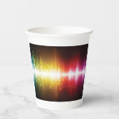 Muziekspectrum Soundwave Vibrant Audio Visualizer Papieren Bekers (Voorkant)