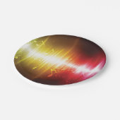 Muziekspectrum Soundwave Vibrant Audio Visualizer Papieren Bordje (Gekanteld)