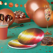 Muziekspectrum Soundwave Vibrant Audio Visualizer Papieren Bordje