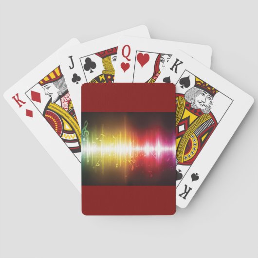 Muziekspectrum Soundwave Vibrant Audio Visualizer Pokerkaarten (Achterkant)
