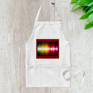 Muziekspectrum Soundwave Vibrant Audio Visualizer Standaard Schort