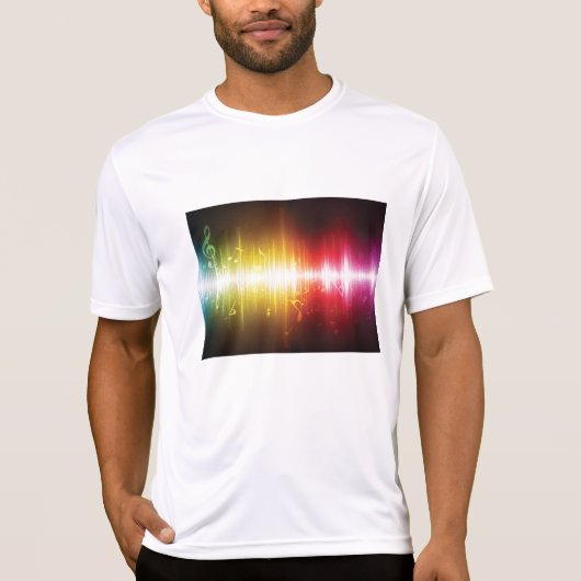 Muziekspectrum Soundwave Vibrant Audio Visualizer T-shirt (Voorkant)