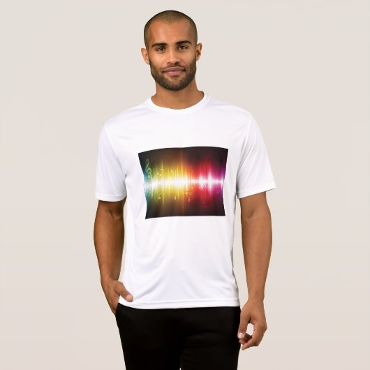 Muziekspectrum Soundwave Vibrant Audio Visualizer T-shirt (Voorkant volledig)