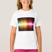 Muziekspectrum Soundwave Vibrant Audio Visualizer T-shirt (Voorkant)