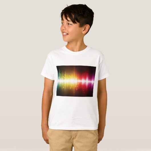 Muziekspectrum Soundwave Vibrant Audio Visualizer T-shirt (Voorkant volledig)