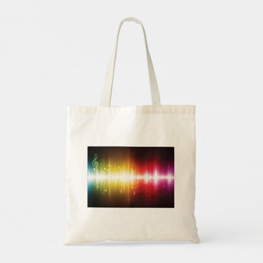 Muziekspectrum Soundwave Vibrant Audio Visualizer Tote Bag (Achterkant)