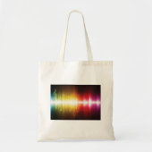 Muziekspectrum Soundwave Vibrant Audio Visualizer Tote Bag (Voorkant)