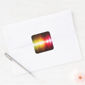 Muziekspectrum Soundwave Vibrant Audio Visualizer Vierkante Sticker