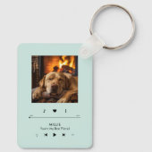 Muziekspeler Aangepast foto-Lijst Sleutelhanger (Achterkant)