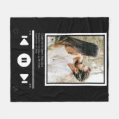 Muziekspeler Aangepaste foto Fleece Deken (Voorkant (Horizontaal))