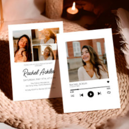 Muziekspeler Afstudeerfeest Uitnodigen, Foto Afstu Kaart