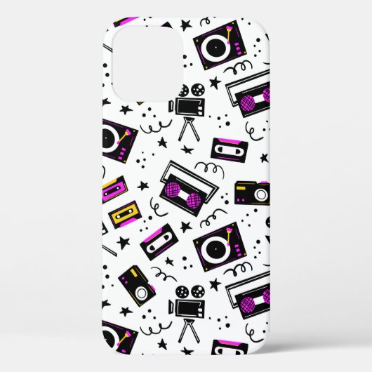 Muziekspeler, bandrecorder, videoband, filmcamera, Case-Mate iPhone case (Achterkant)