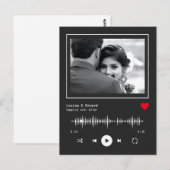 Muziekspeler bruiloft Verloving Briefkaart (Voorkant / Achterkant)