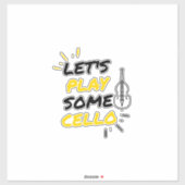 Muziekspeler Cello Sticker (Vel)