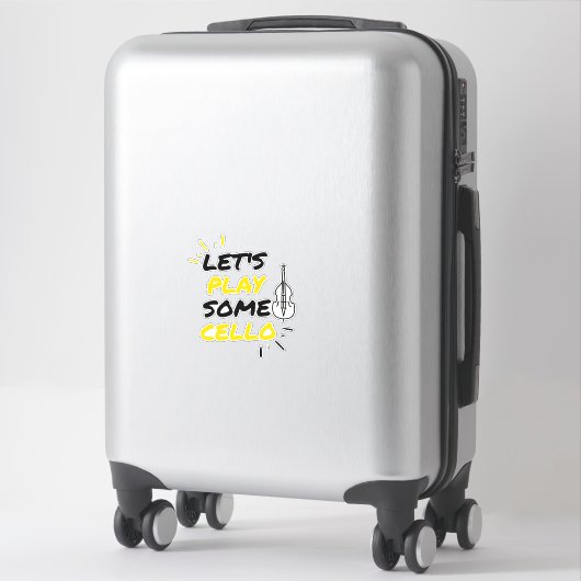 Muziekspeler Cello Sticker (Koffer)