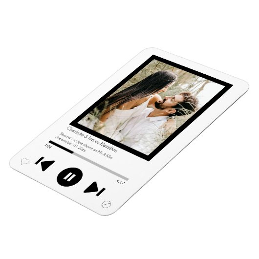 Muziekspeler Eerste Dans Foto Magneet (Linkerzijde)