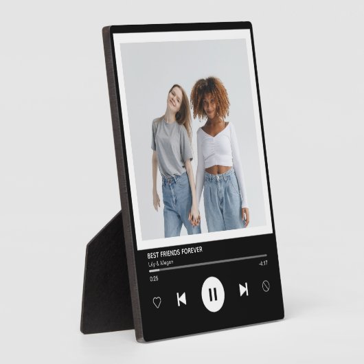 Muziekspeler Foto-herinnering voor Beste Vrienden  Fotoplaat (Zijkant)