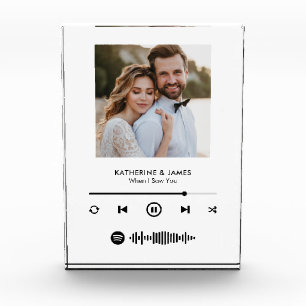Muziekspeler Fotolijst Met Aangepaste Spotify Code Fotoblokken
