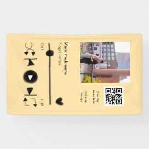 Muziekspeler gepersonaliseerd koppel liefde q r co spandoek