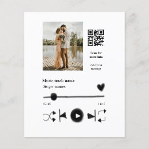 Muziekspeler gepersonaliseerd paar liefde q code t