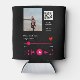 Muziekspeler gepersonaliseerd paar liefde q code t blikjeskoeler