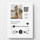 Muziekspeler gepersonaliseerd paar liefde q code t fotoplaat (voorkant)