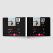 Muziekspeler gepersonaliseerd paar liefde q code t gastenboek (Volledig)