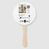 Muziekspeler gepersonaliseerd paar liefde q code t handwaaier (Achterkant)